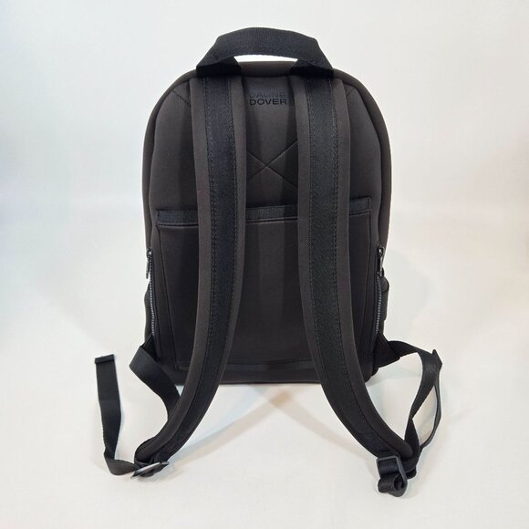 Dagne Dover Medium Black Dakota Backpack Neoprene Onyx Embroidered Company Logo - Picture 5 of 12